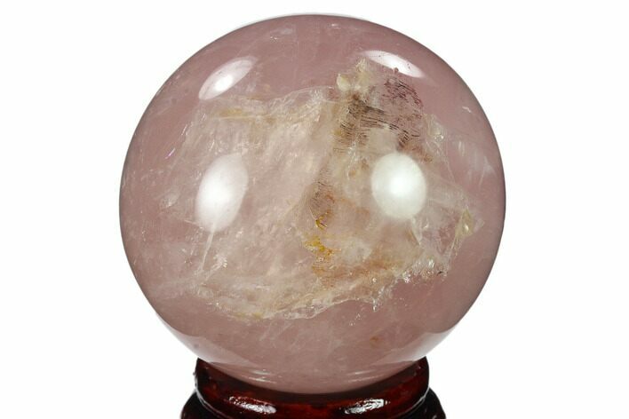 Polished Rose Quartz Sphere - Madagascar #133791
